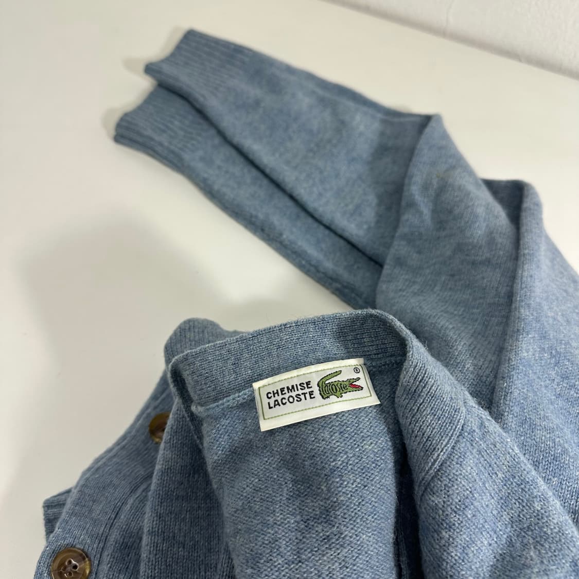 M 95-100 라코스테 스카이블루 울100% 울가디건 상품이미지4