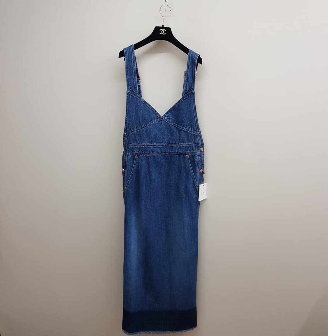 럭키슈에뜨 쟈뎅드 데님 멜빵 롱원피스 38사이즈 (택달린새제품) 상품이미지2