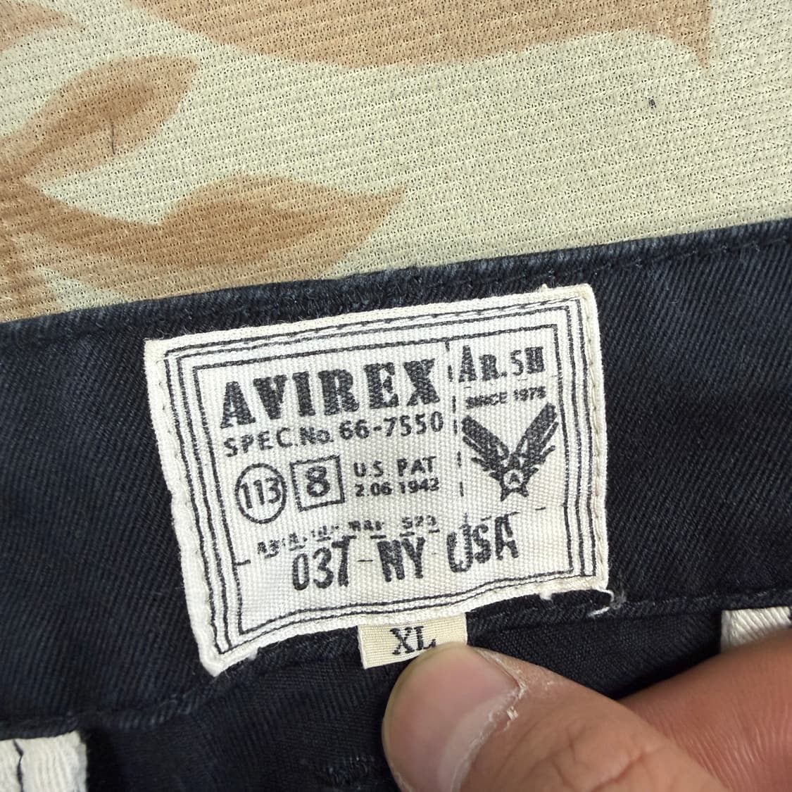 (XL)아비렉스 AVIREX 코튼 카고팬츠(블랙) 상품이미지2