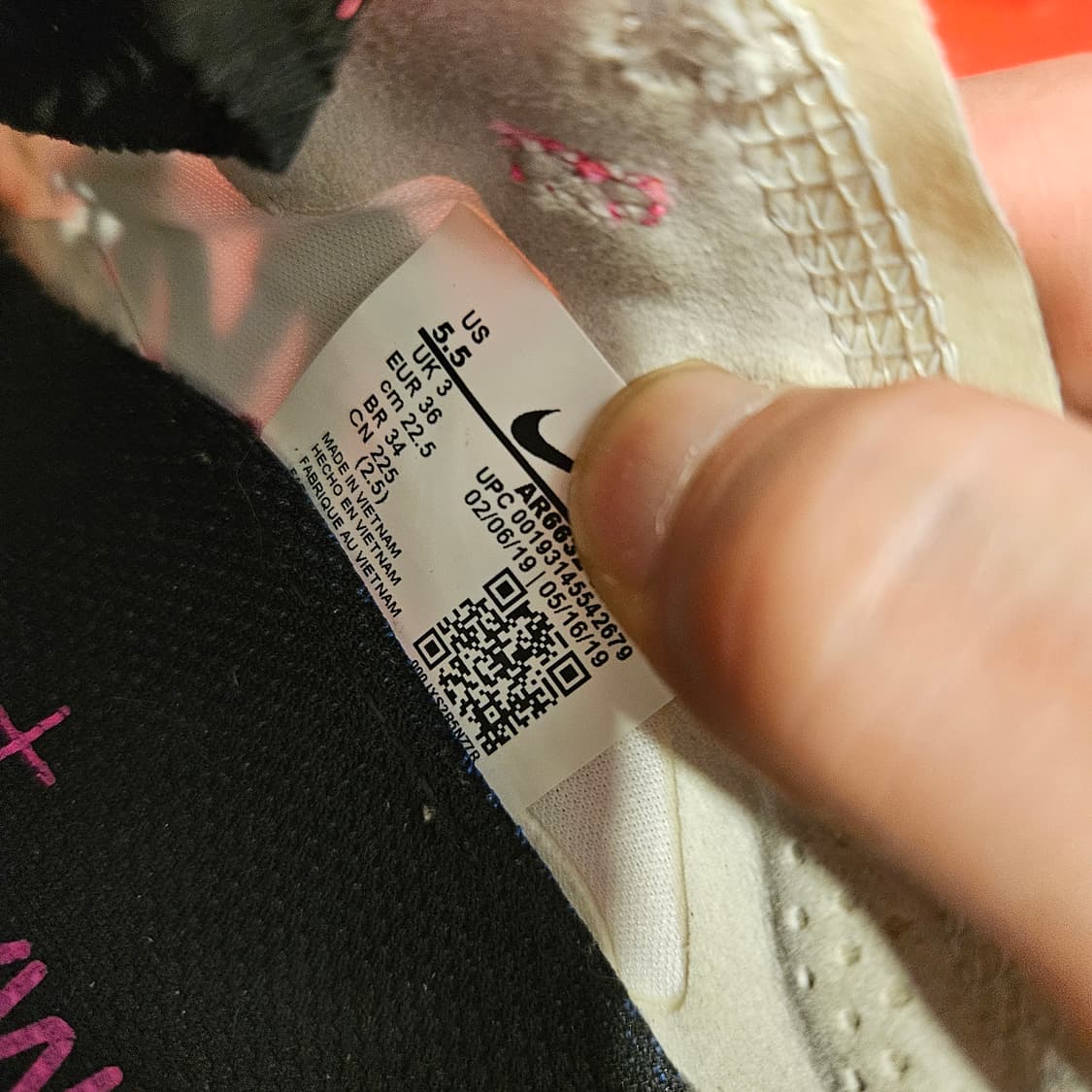 (거의새상품)나이키(NIKE) 베이퍼맥스 플레티넘 핑크 225size 상품이미지10
