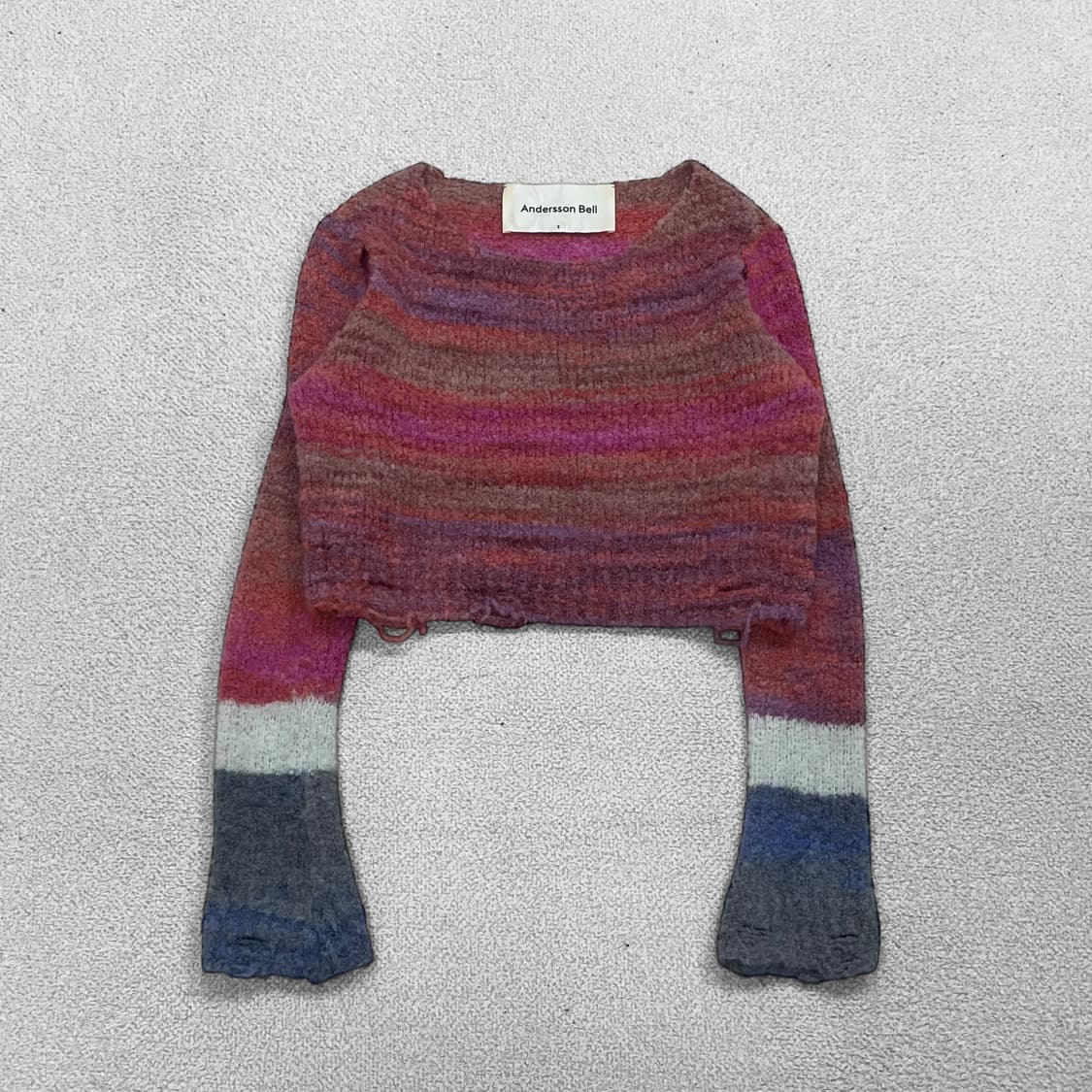 앤더슨벨 그라데이션 알파카 숏 스웨터 니트 상품이미지1