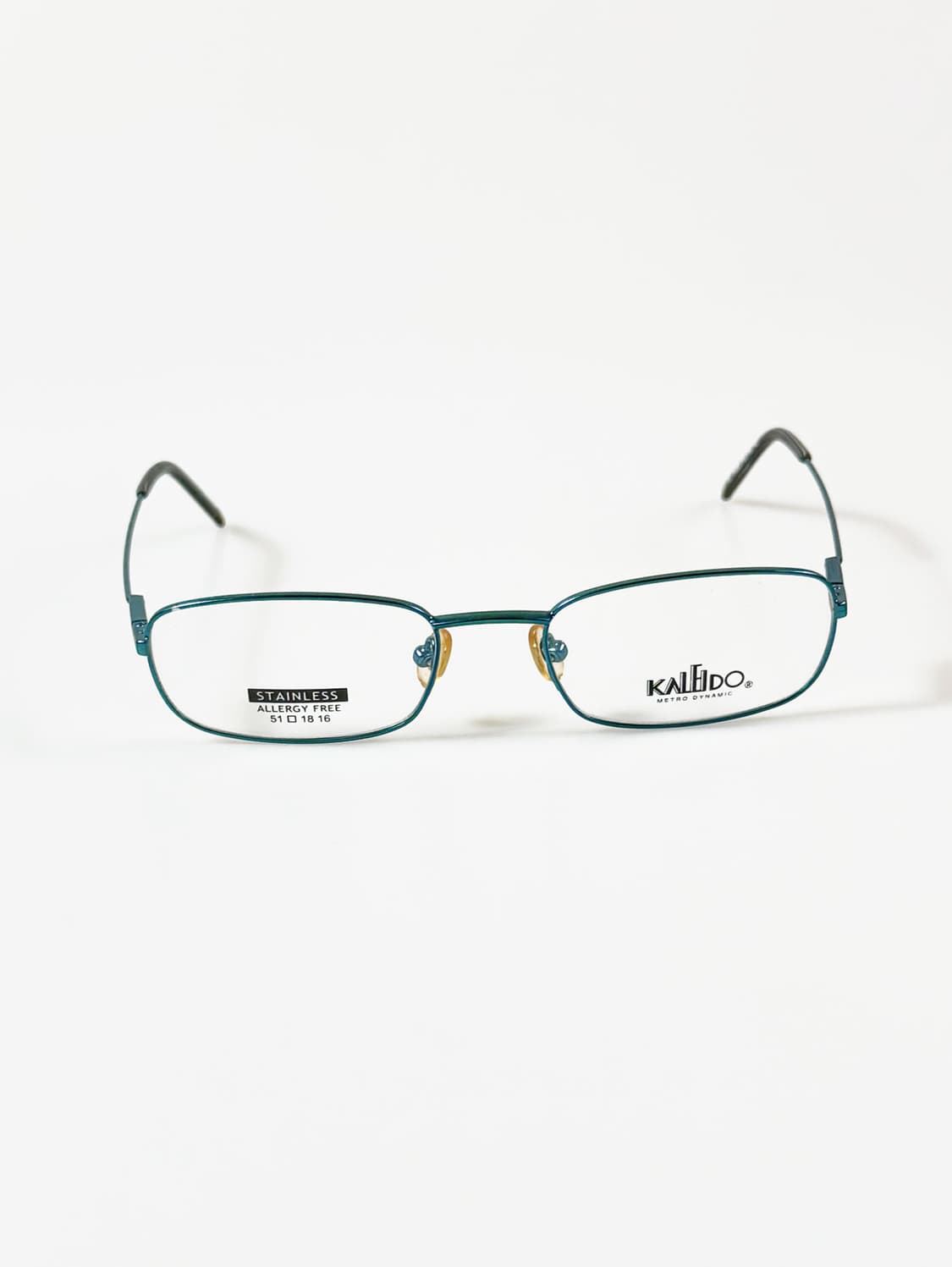 90s KALEIDO 틸 메탈 슬림 스퀘어 프레임 빈티지 안경 상품이미지1