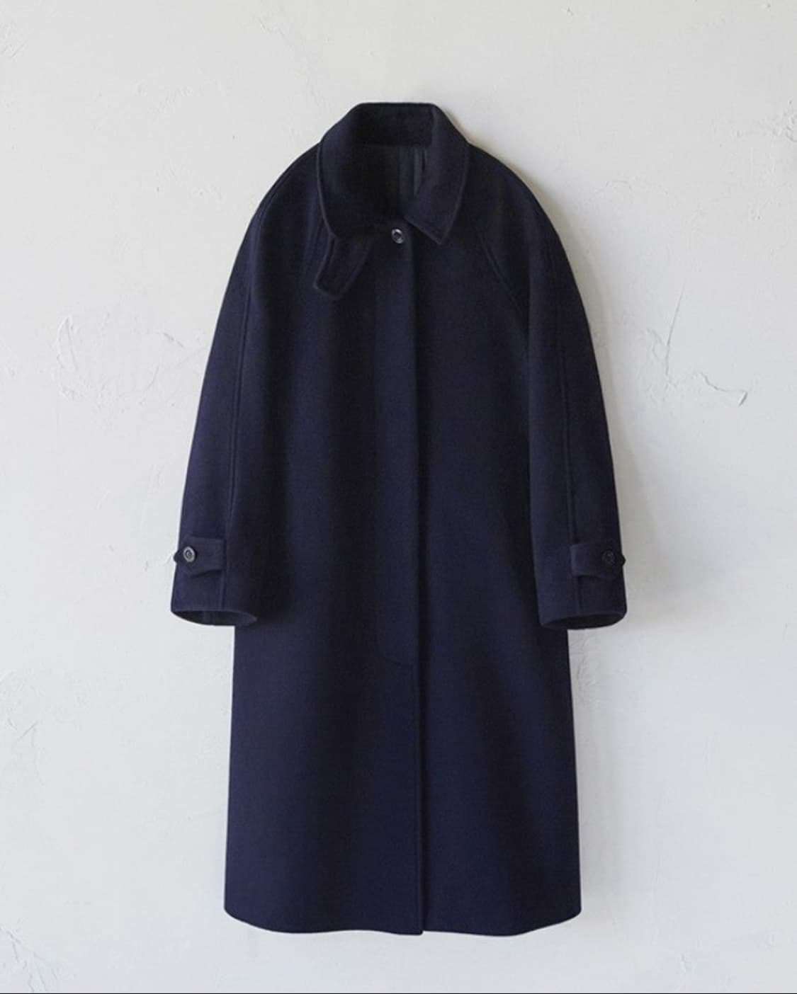 Oro 오로 울리치 오버핏 발마칸 코트 navy 상품이미지1