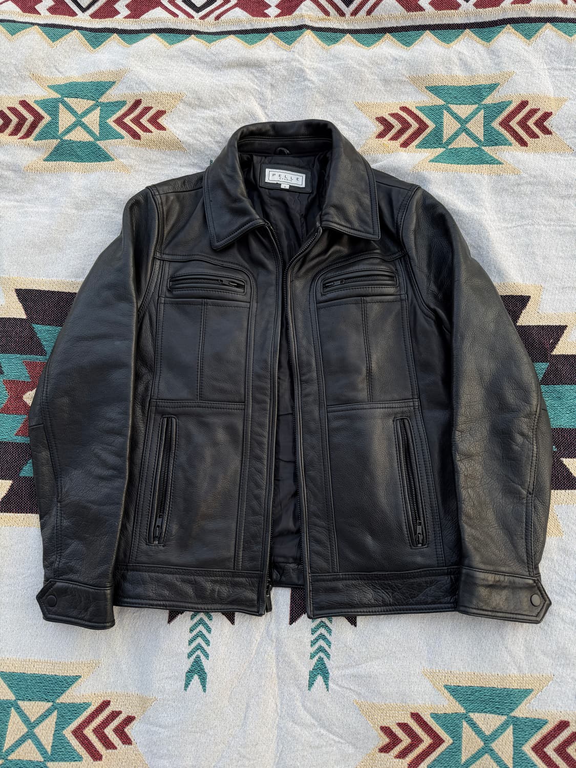 Pelle Studio 소가죽 블랙 레더 자켓  상품이미지1