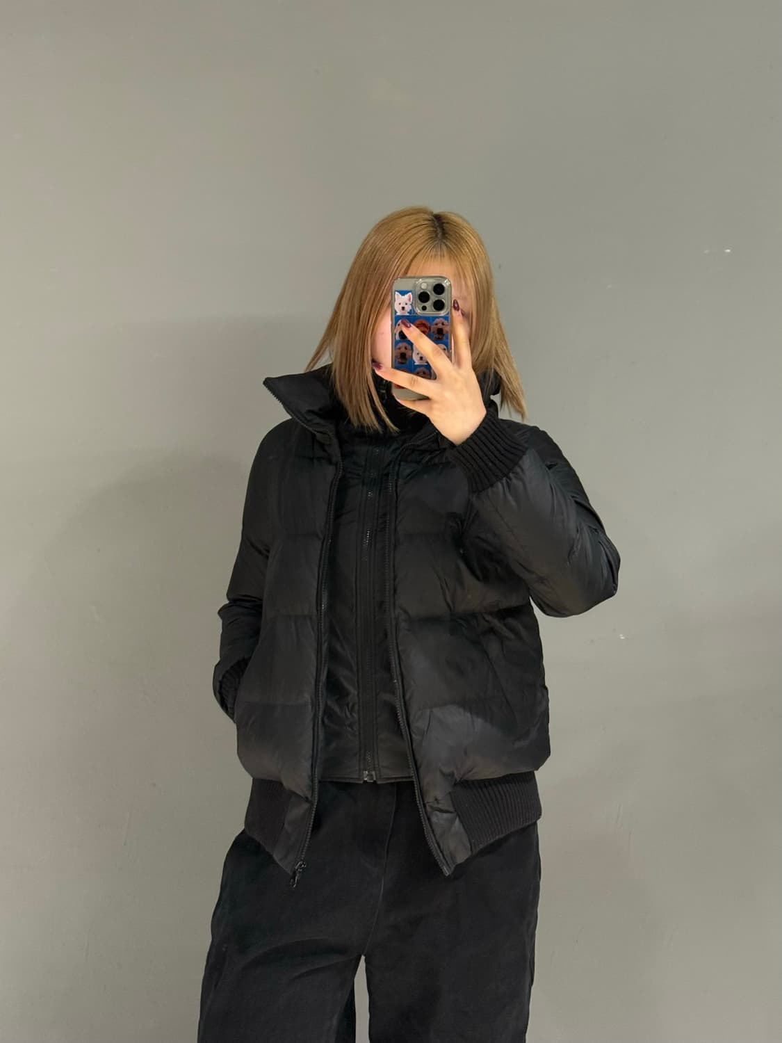 High-neck layered collar detail padding 상품이미지1