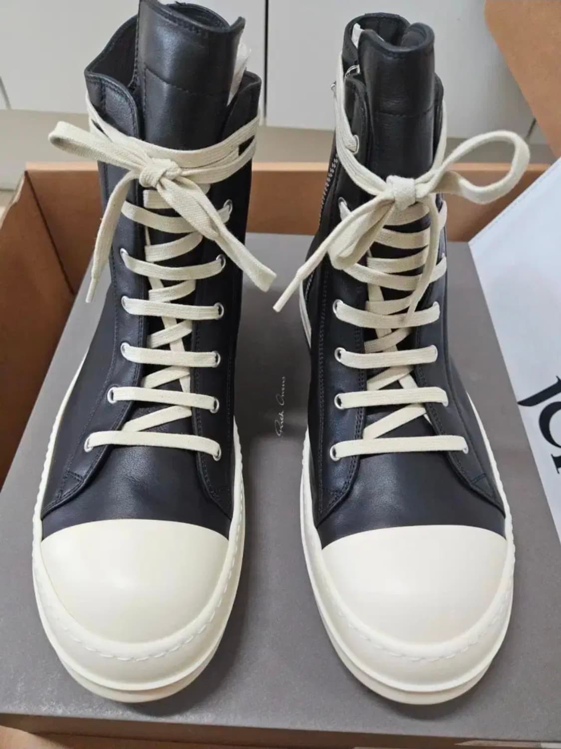 릭오웬스 라몬즈 lco 레더 하이 스니커즈 45 상품이미지1