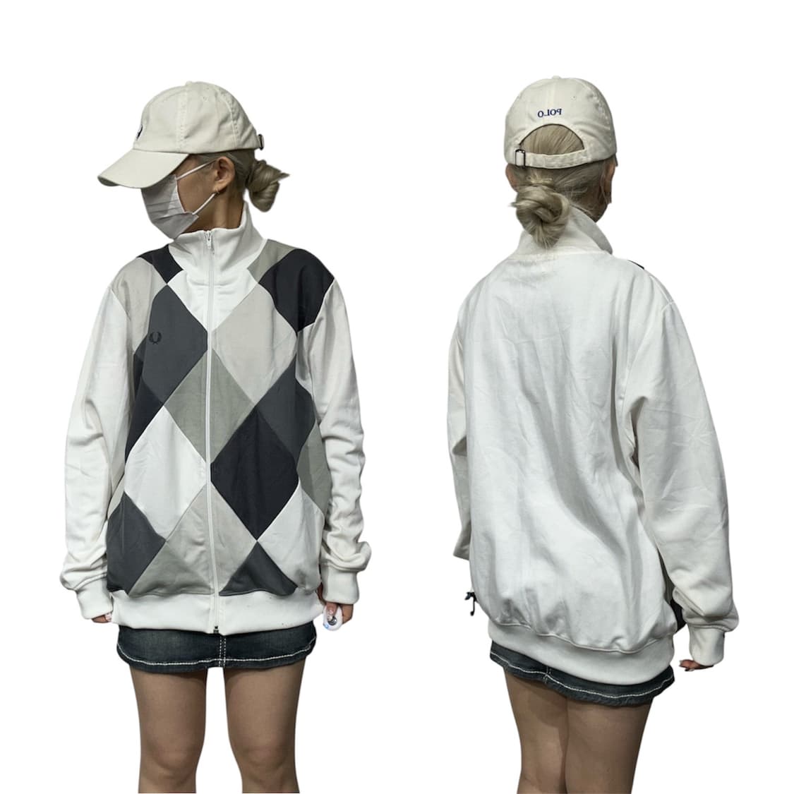 프레드페리 화이트 오버핏 올드스쿨 트랙탑 져지 L 상품이미지1