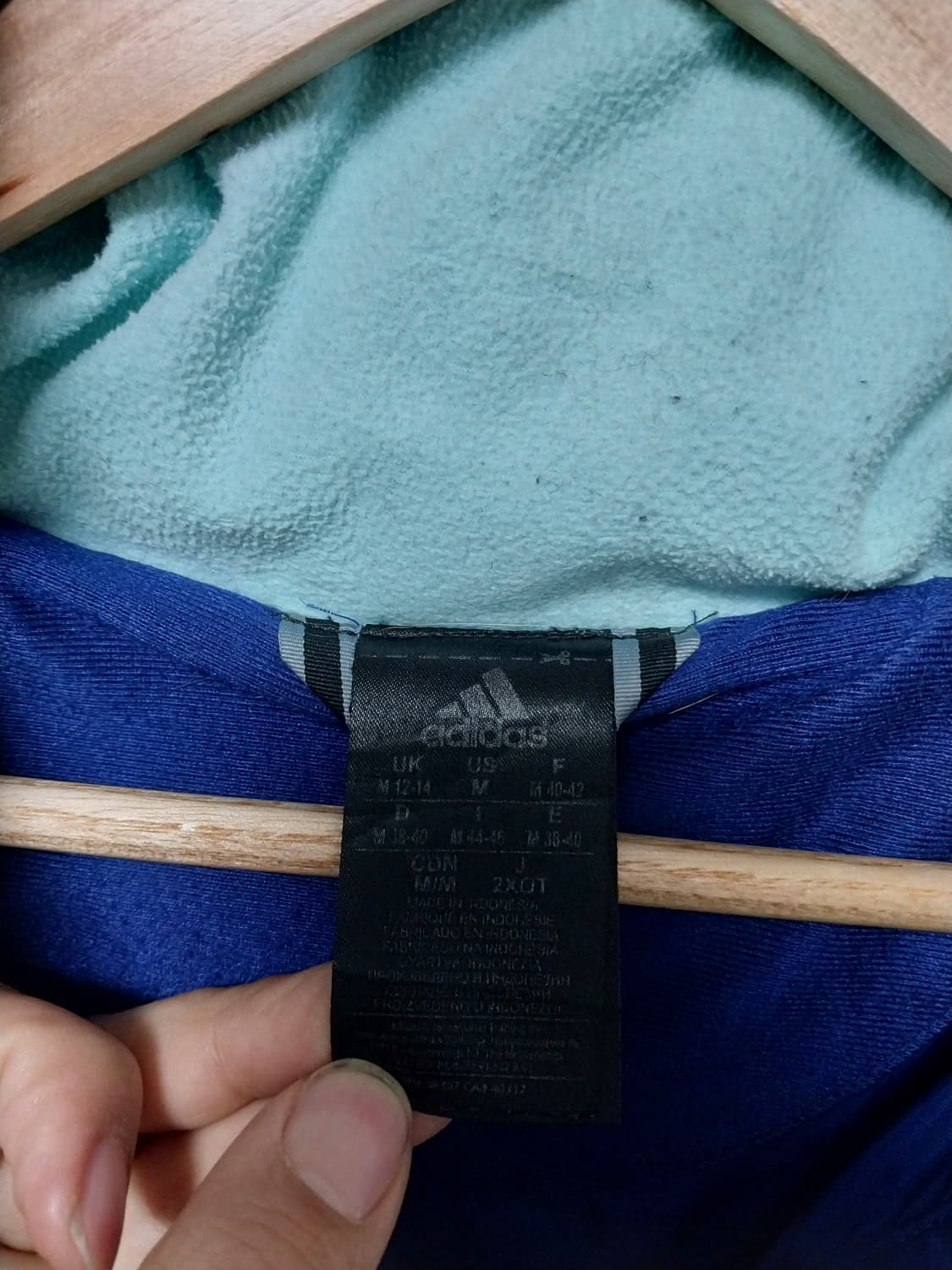 여성 아디다스 민트/블루 숏패딩  상품이미지5