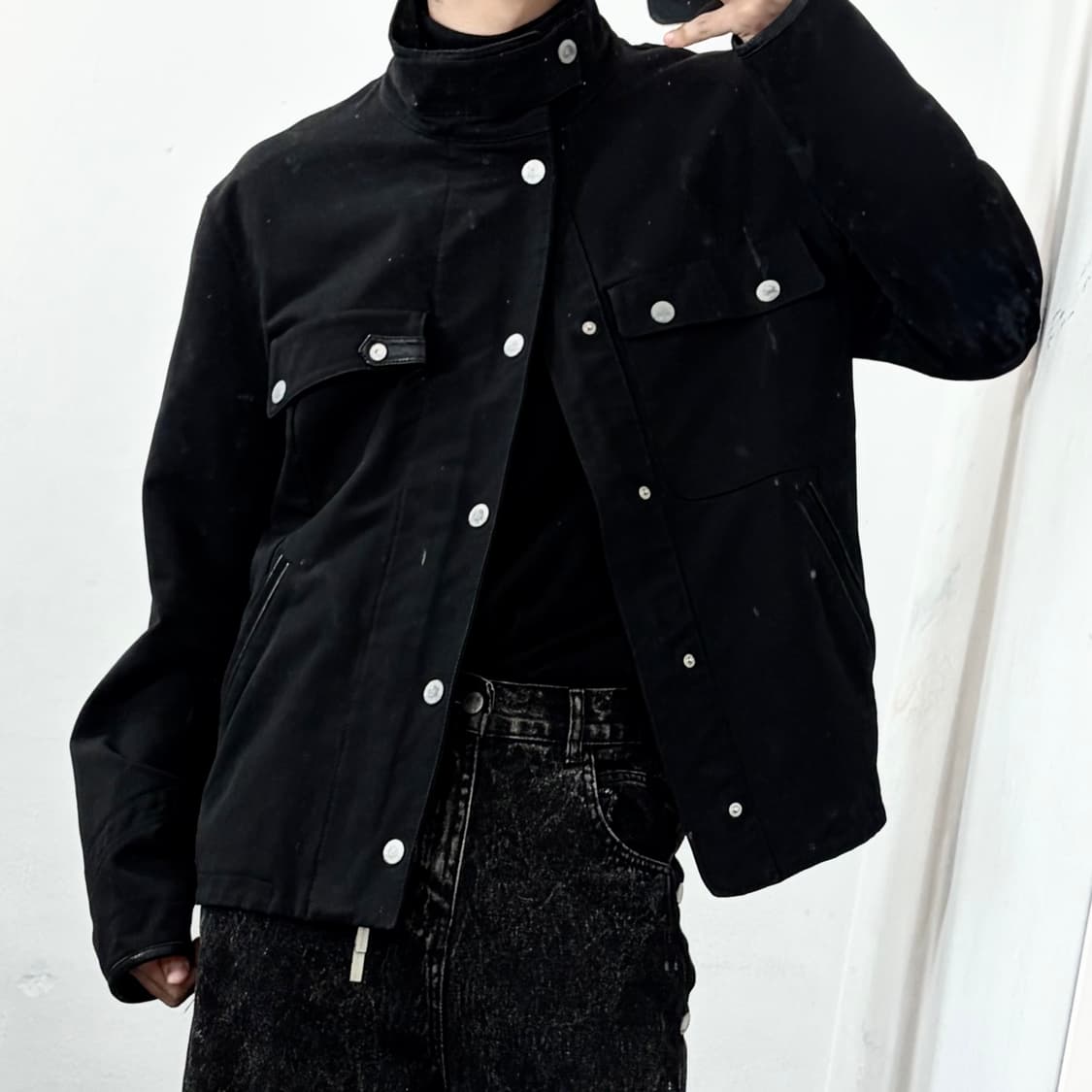 베르사체 투웨이 하이넥 자켓 상품이미지3