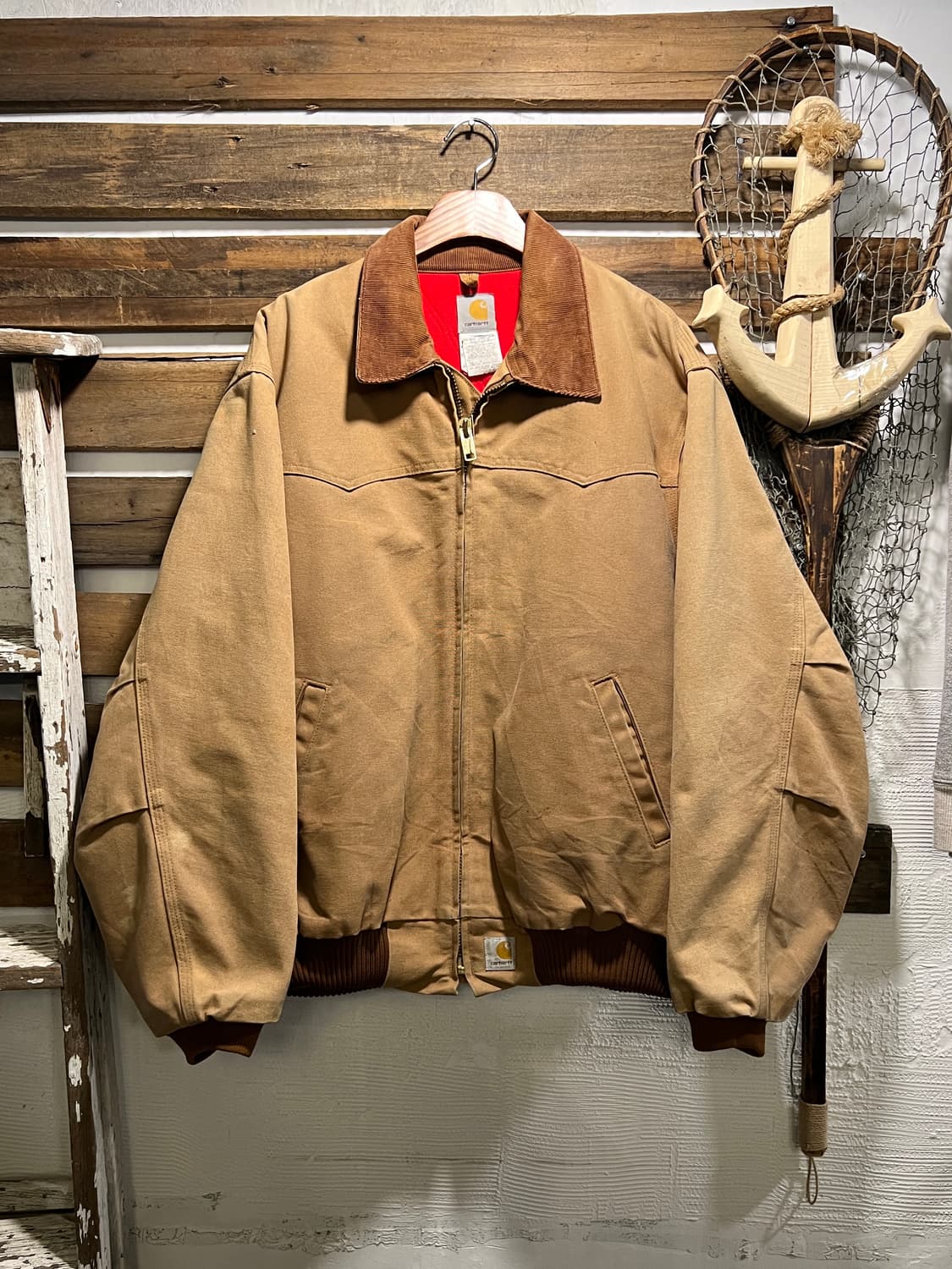 [XL]칼하트 Made in USA J13 산타페 브라운 워크 자켓 상품이미지1