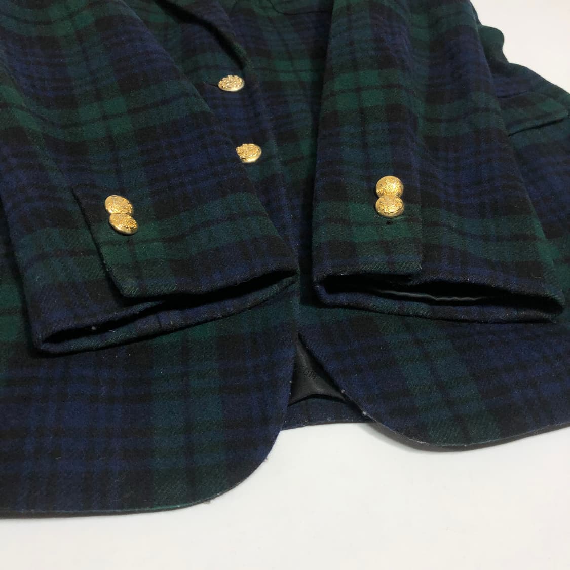 랄프로렌 타탄체크 울 캐시미어 블레이저 자켓 M 상품이미지7