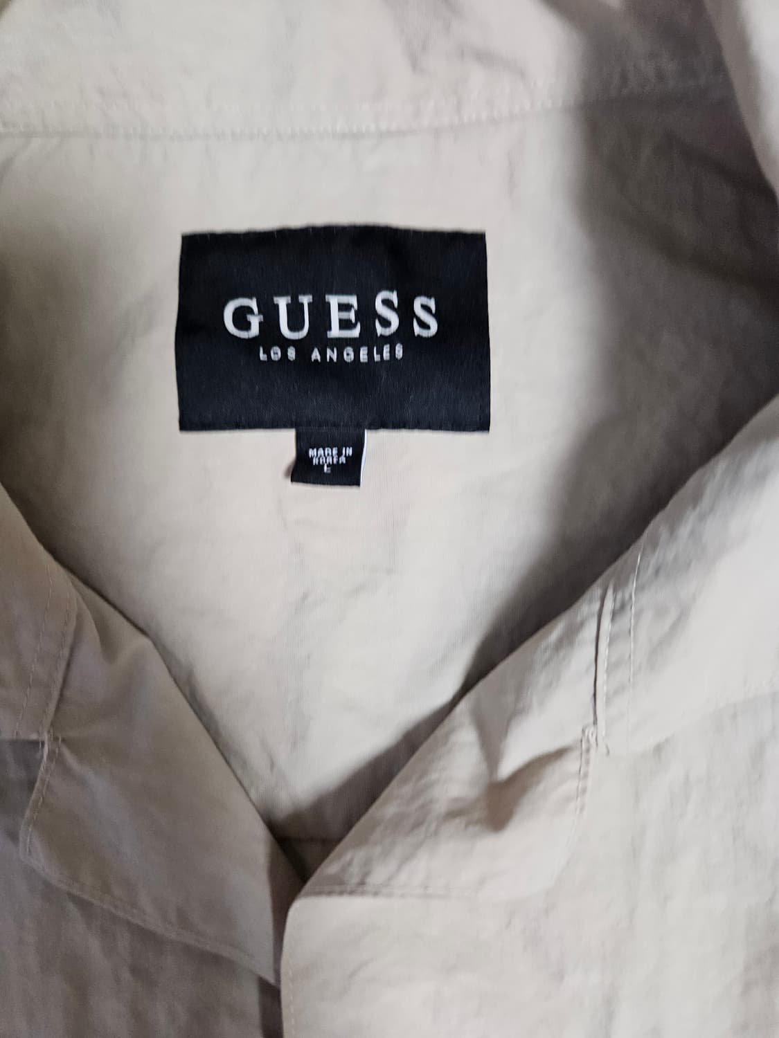 게스 남성 BOMBER JACKET반팔 카라 셔츠형 자켓L 상품이미지2