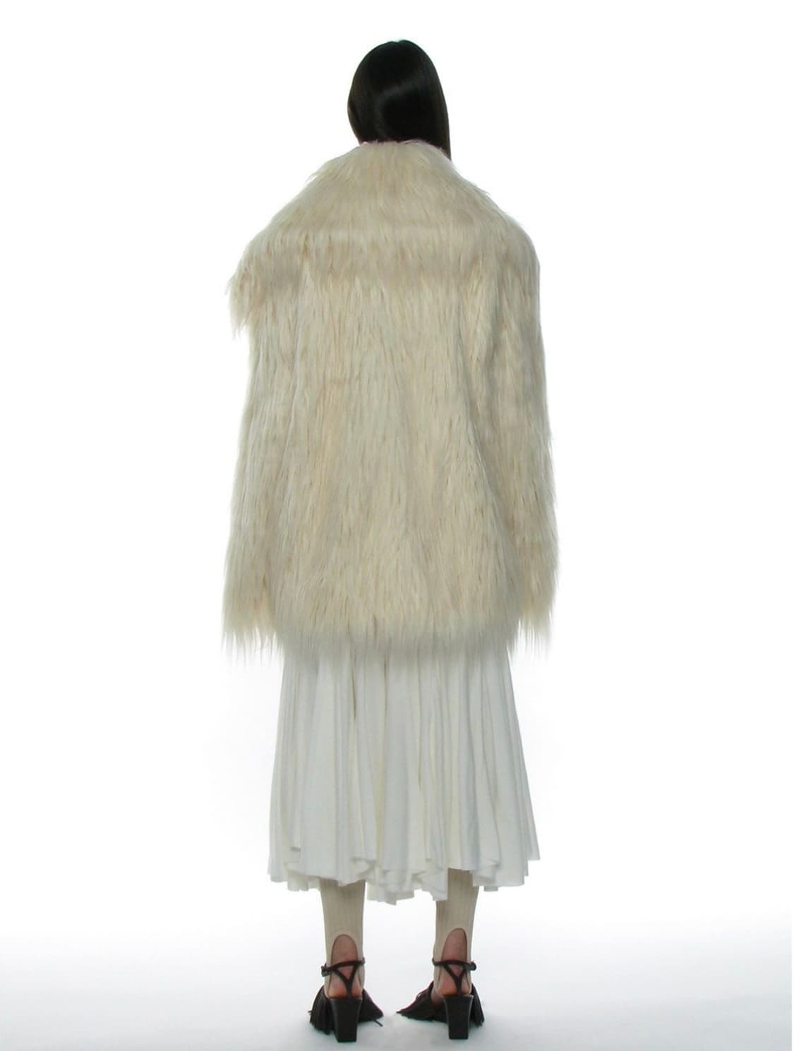 WIDE COLLAR HAIRY FUR COAT_IVORY 상품이미지3