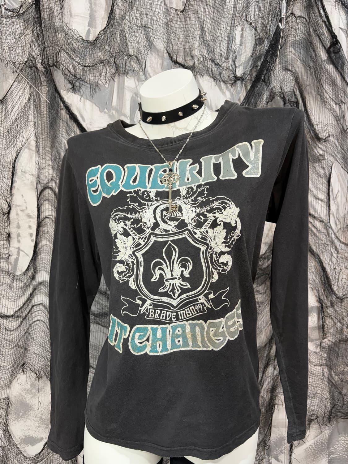 Y2K Glitter dagger Printing long sleeve 상품이미지7