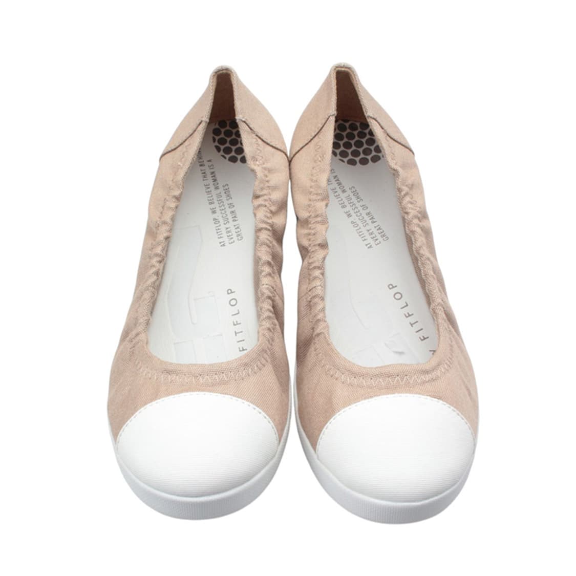 핏플랍 베이지 투톤 밴딩 플랫 슈즈 225 상품이미지2