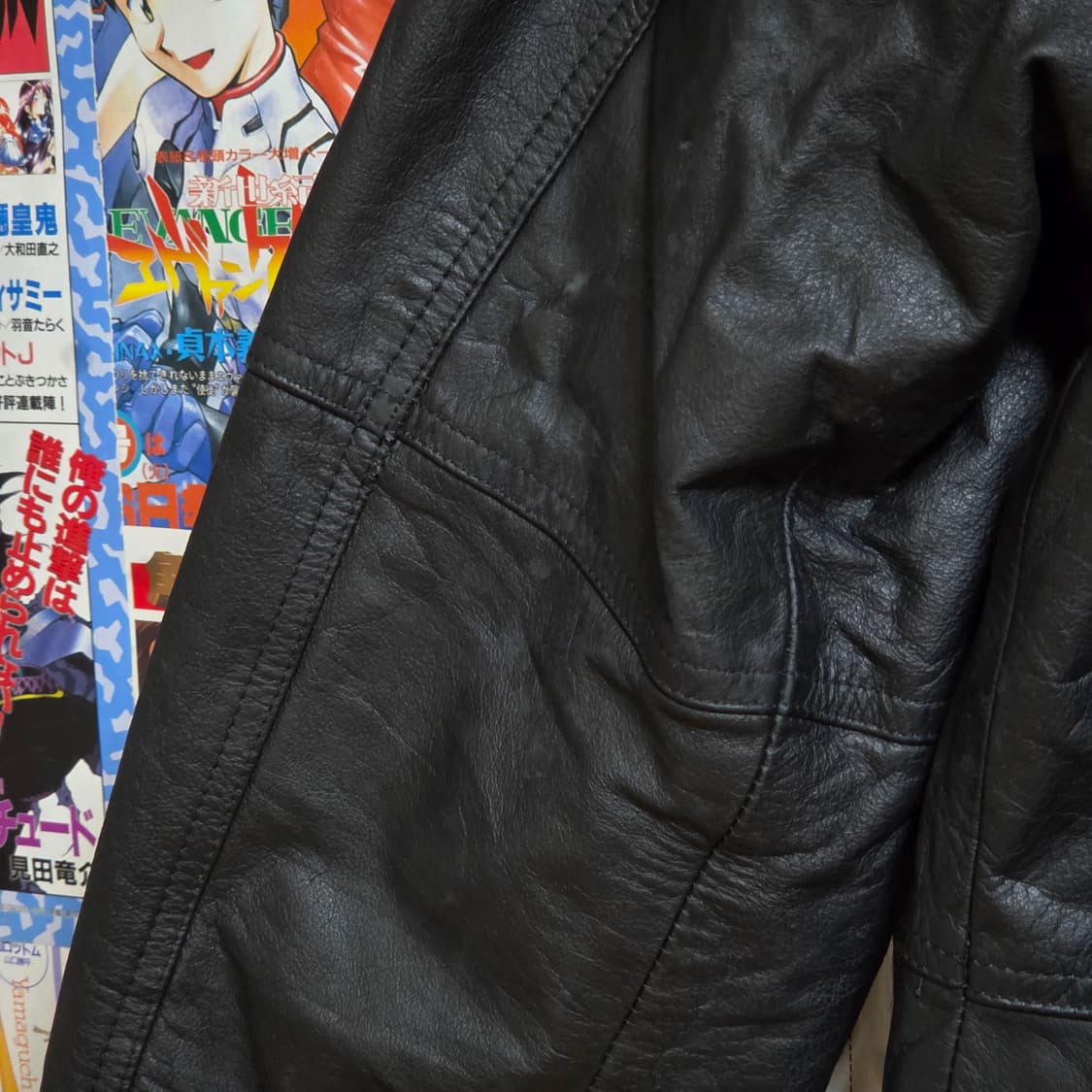 JPN 소가죽 누빔 미디 코트 자켓 상품이미지8