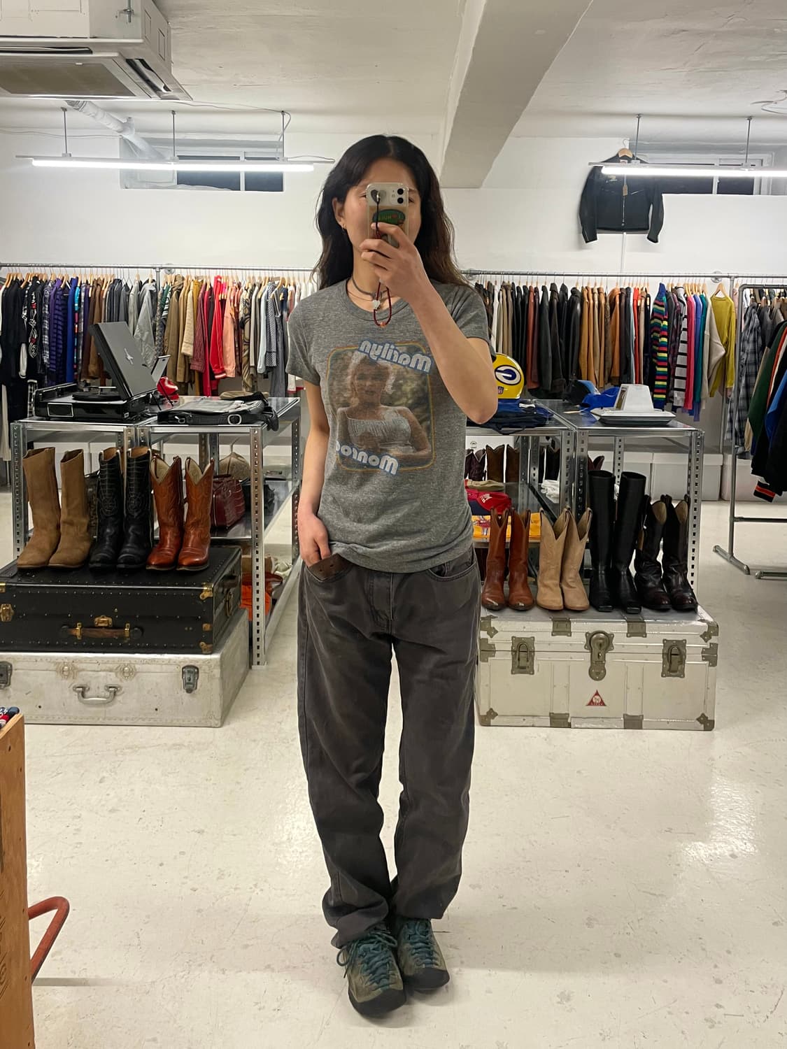 90년대 마를린 먼로 베이비핏 티셔츠 상품이미지1