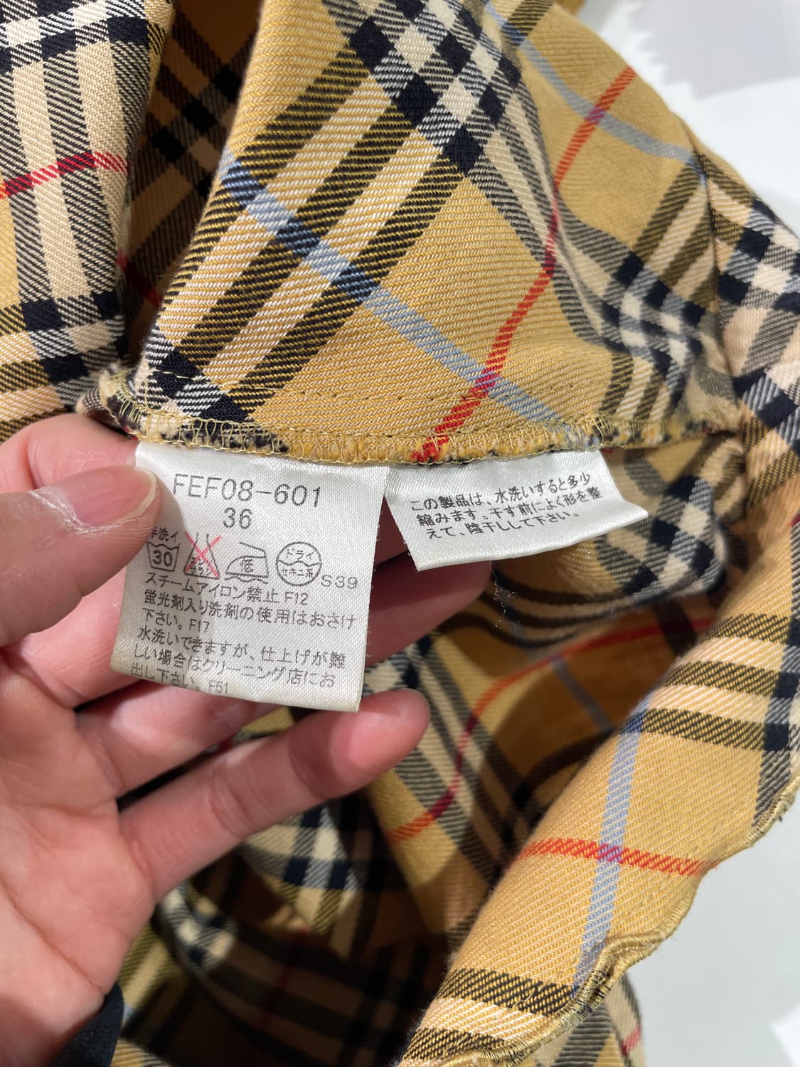 버버리 블루라벨 베이지 노바체크 코튼 베스트 상품이미지8