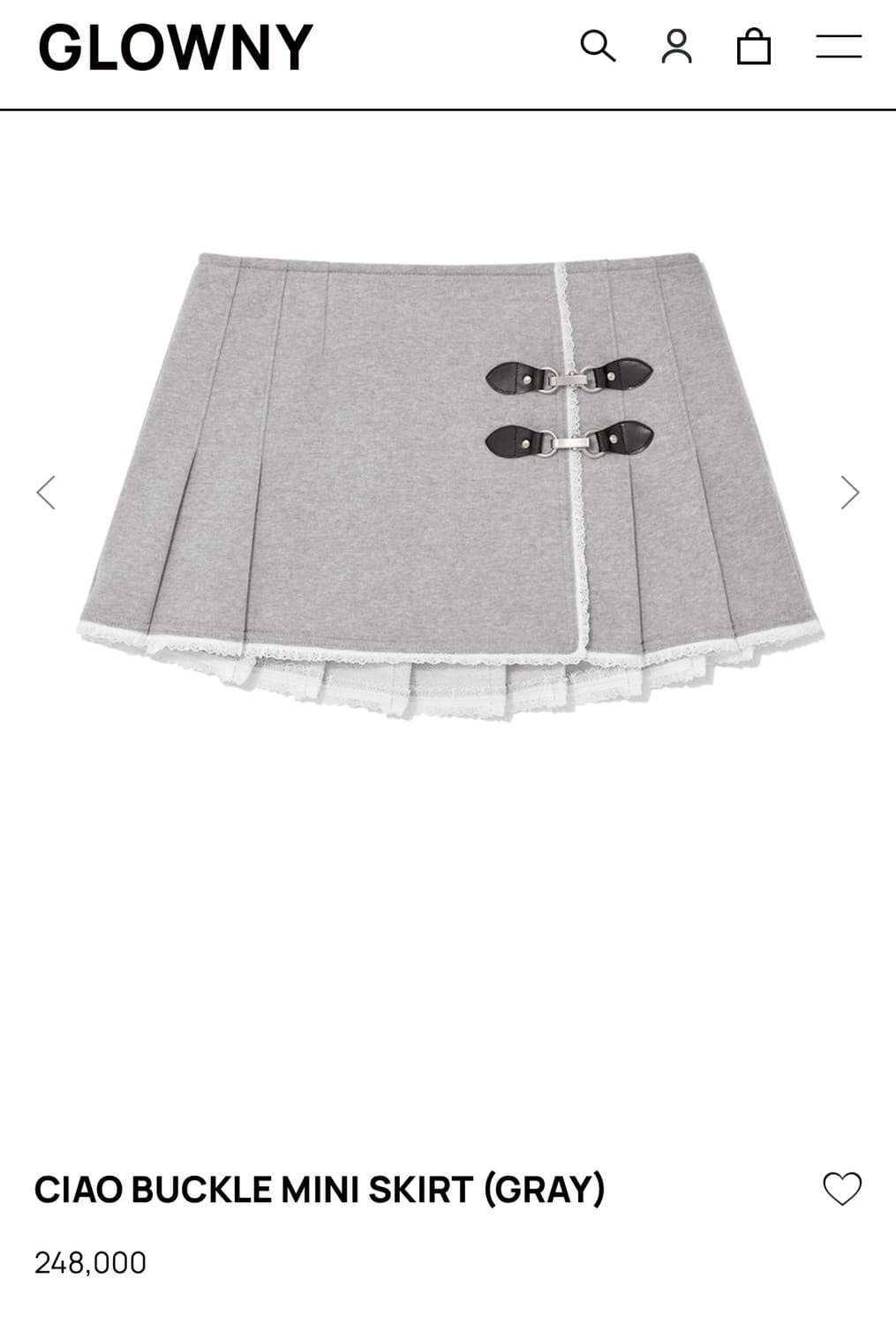 글로니 스커트 CIAO BUCKLE MINI SKIRT 미개봉새상품 S 상품이미지1