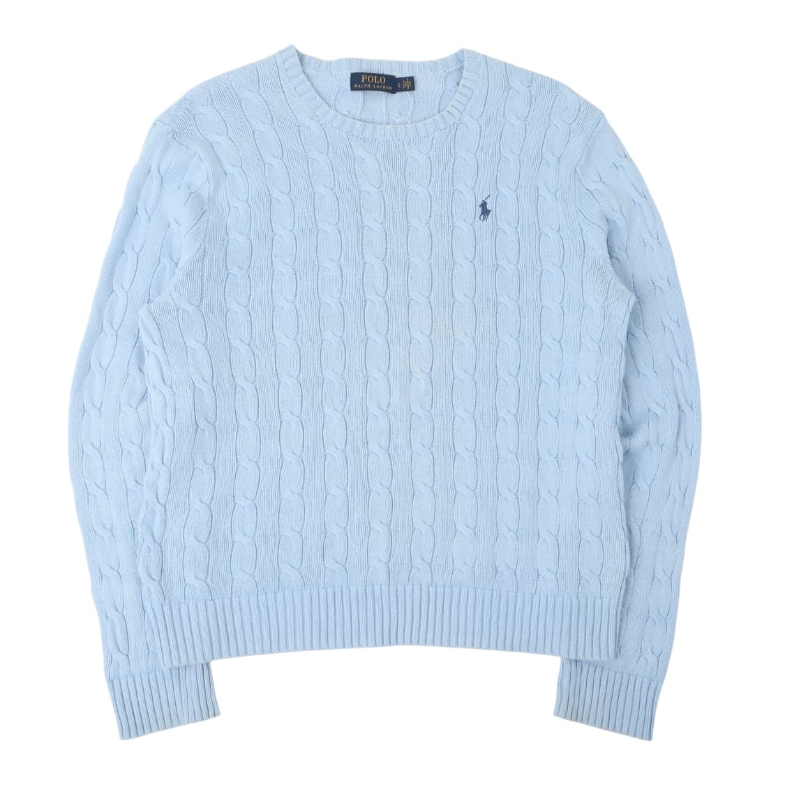 폴로 랄프로렌 라이트블루 케이블 니트 스웨터 상품이미지1