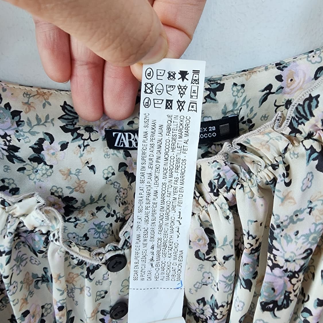 자라 꽃무늬 패턴 롱 원피스 상품이미지8