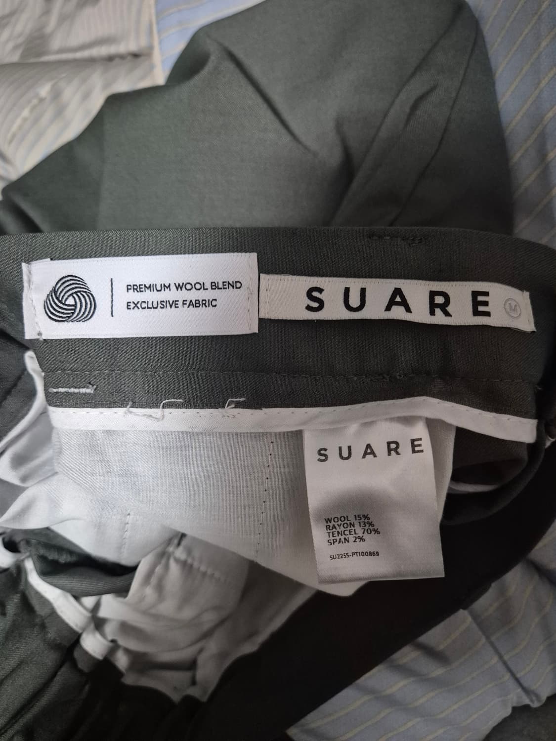 수아레 울 밸런스 세미 오버 블레이저, 슬랙스 정장 셋업 애쉬그레이 상품이미지8