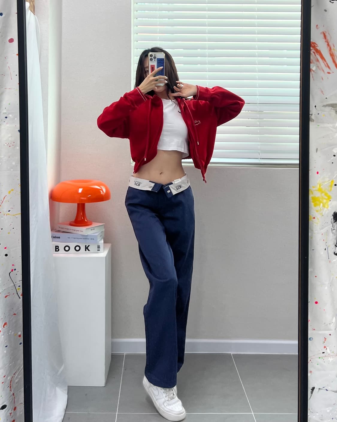 (WOMEN)라코스테 크롭 후드집업-M1445 상품이미지6