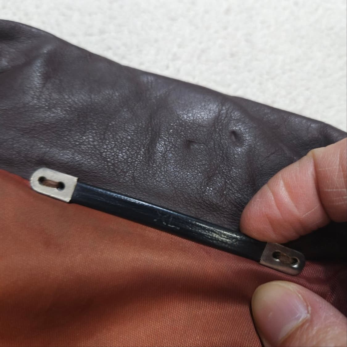 90s 소가죽 봄버 자켓 XL 상품이미지6