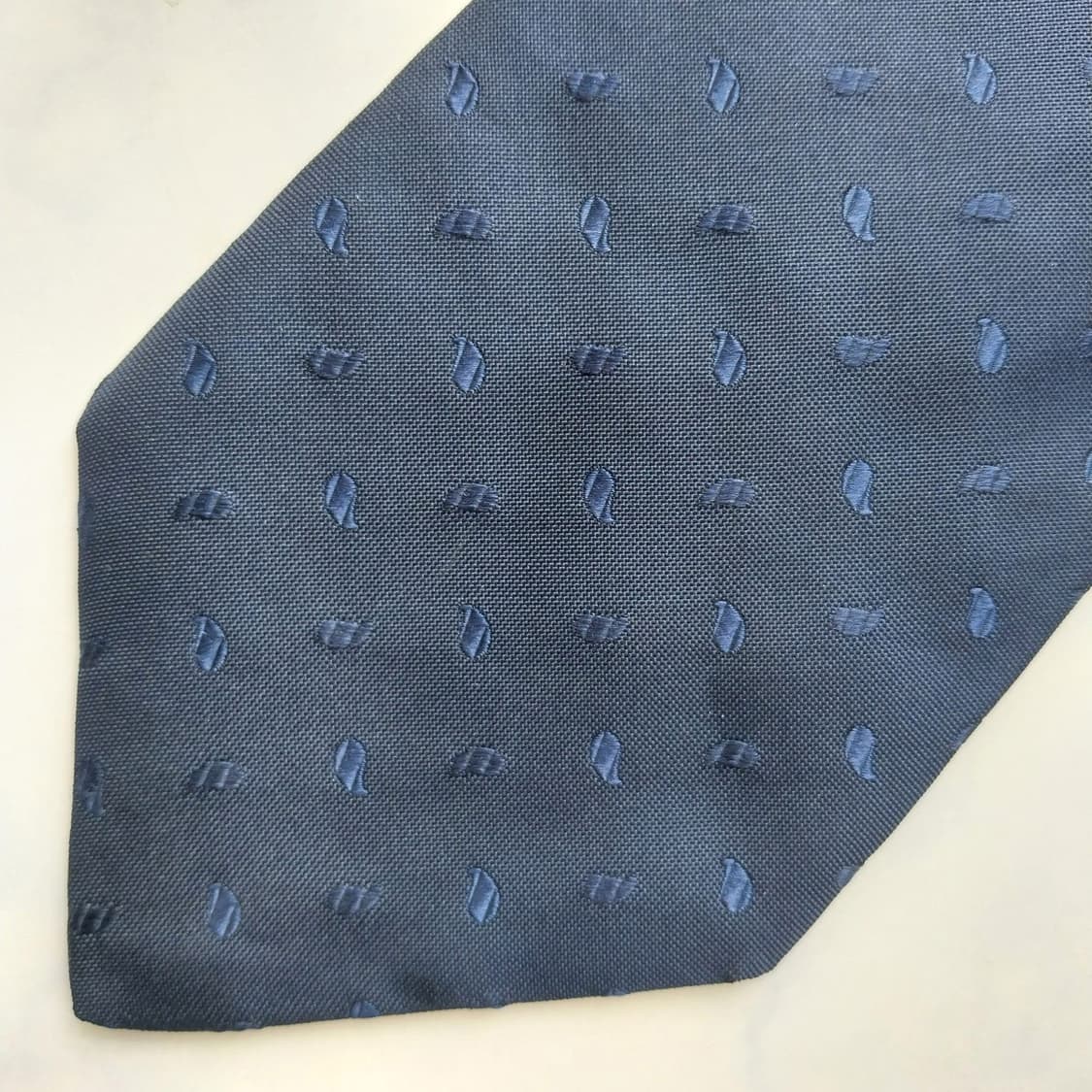 알테아 실크 네이비 자카드 패턴 넥타이 9cm A+등급 K2526 상품이미지6