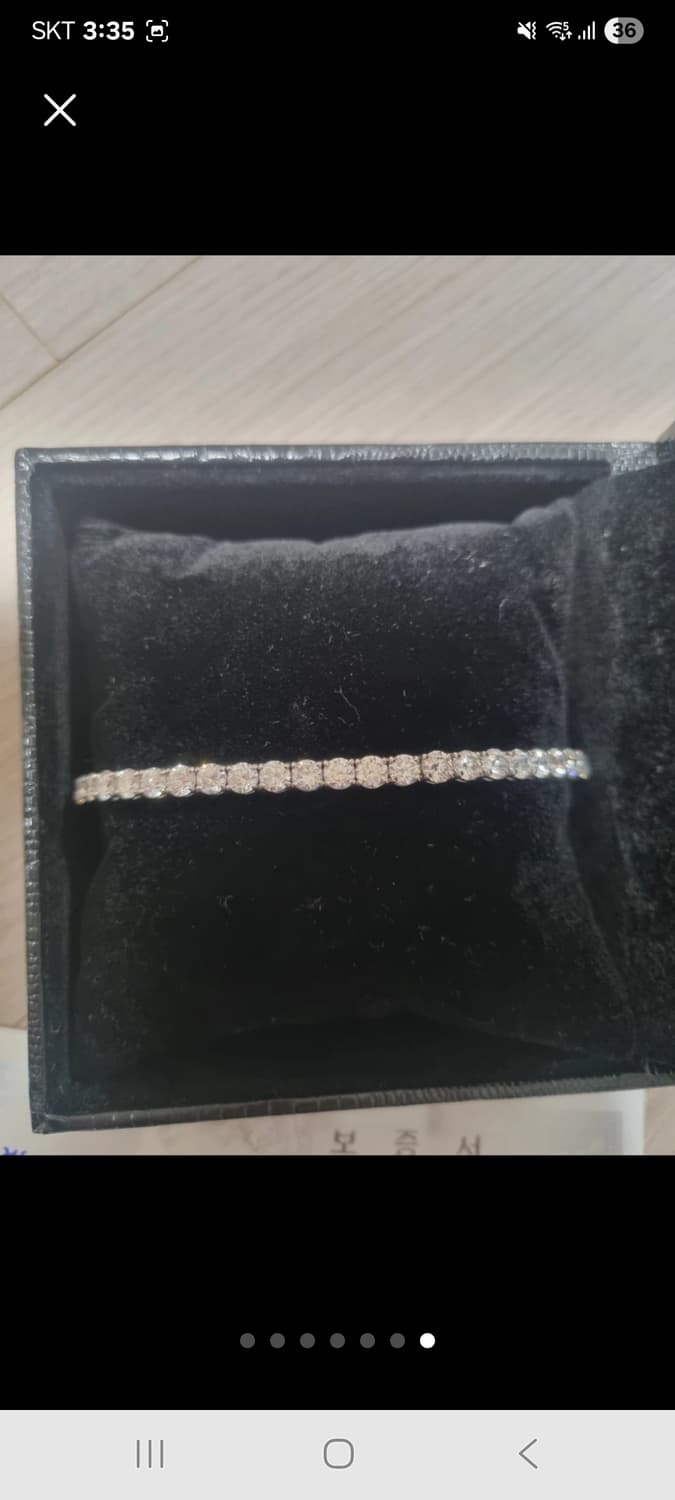 18k 3부랩다이아테니스팔찌 19.5cm 상품이미지3