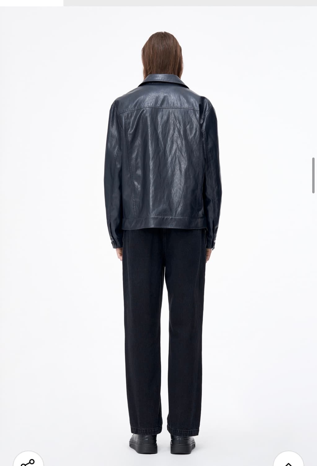 클럽모나코 에코 레더 봄버 자켓 (MM2D8WJM301MDN / 네이비  상품이미지3