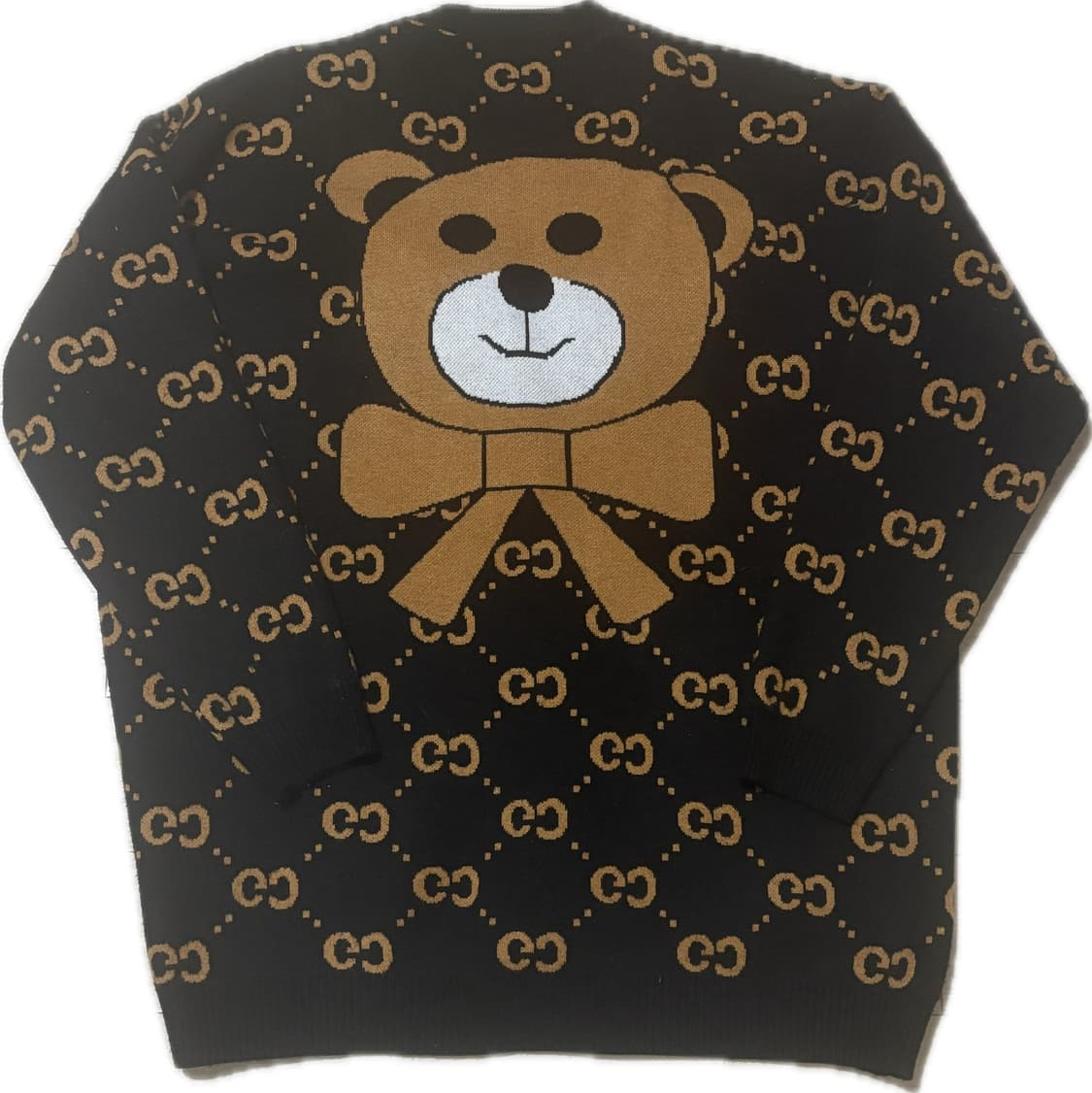 구찌 GG패턴 곰돌이 가디건 블랙L 상품이미지4