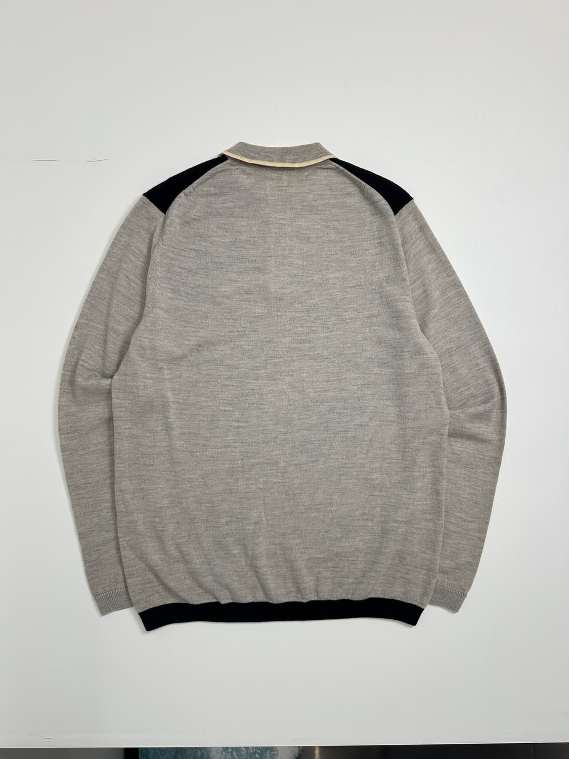 90s 라코스테 투톤 카라 울 니트  상품이미지2