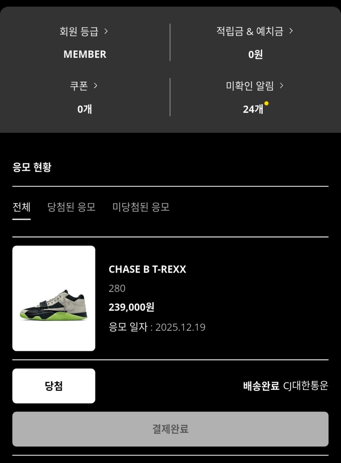 스캇 체이스B 점프맨 잭 TR 블랙 나이트 실버 [280, 새상품] 상품이미지8