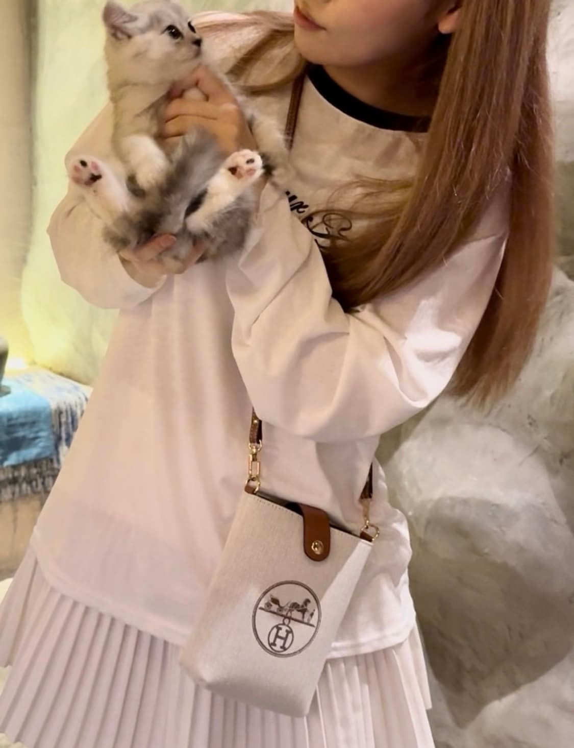  에르메스 업사이클 폰 크로스백 미니 버킷백 상품이미지8