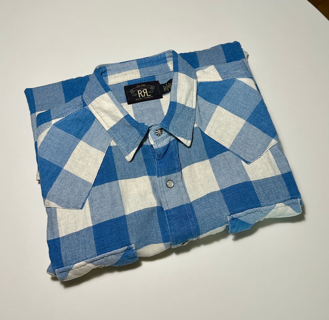 RRL 더블알엘 슬림핏 플래드 트윌 웨스턴 셔츠 L사이즈 신품급 김원중  상품이미지2