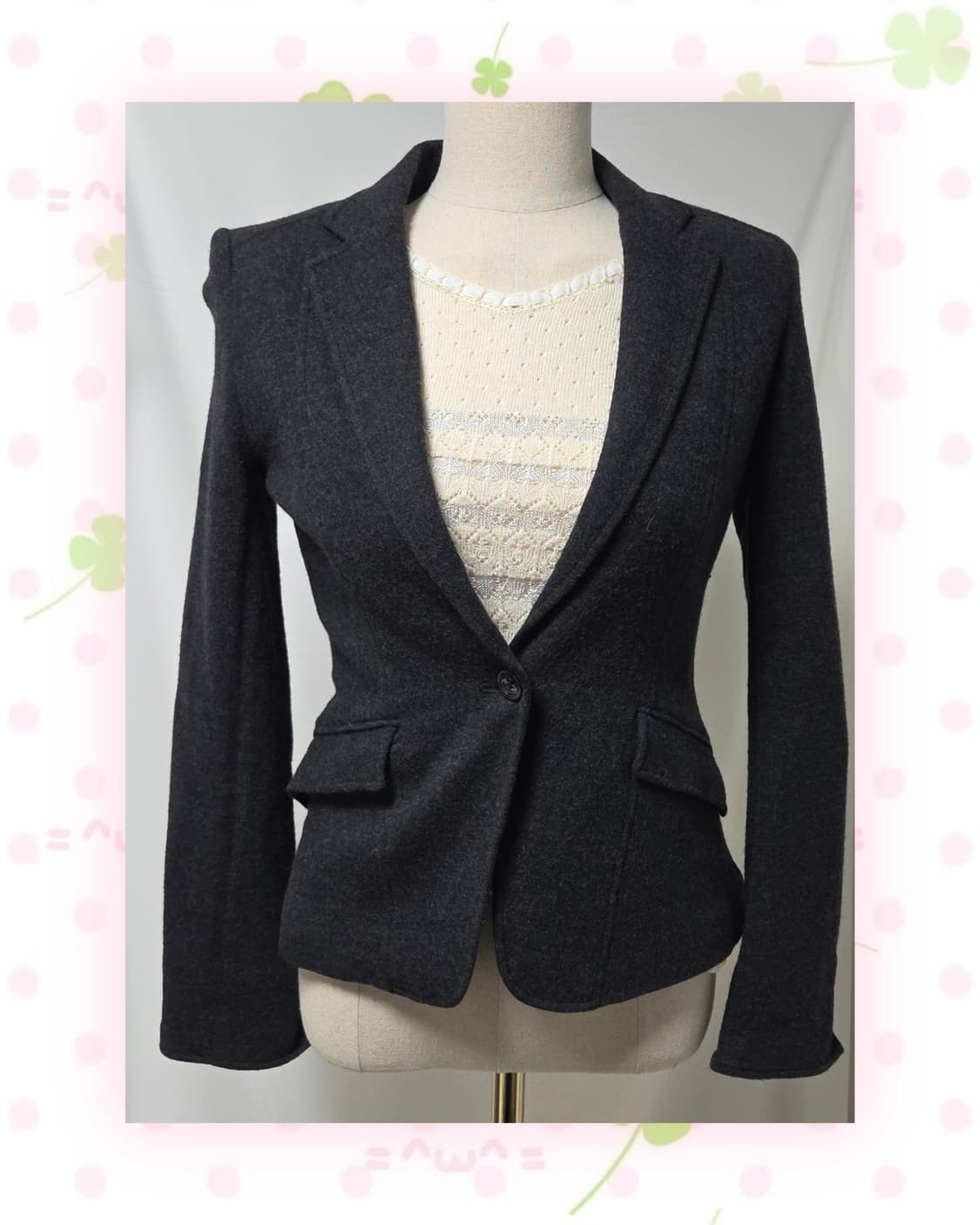 챠콜그레이 울 자켓 상품이미지4