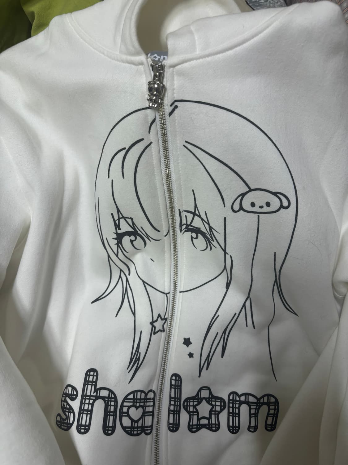 샬롬클럽 고티 후드 집업 화이트 상품이미지5