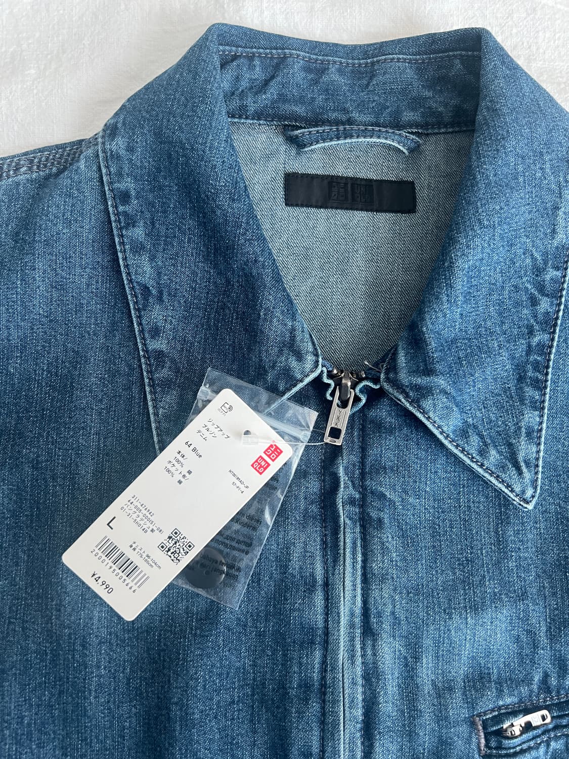 유니클로/데님블루종/L 새상품 상품이미지2