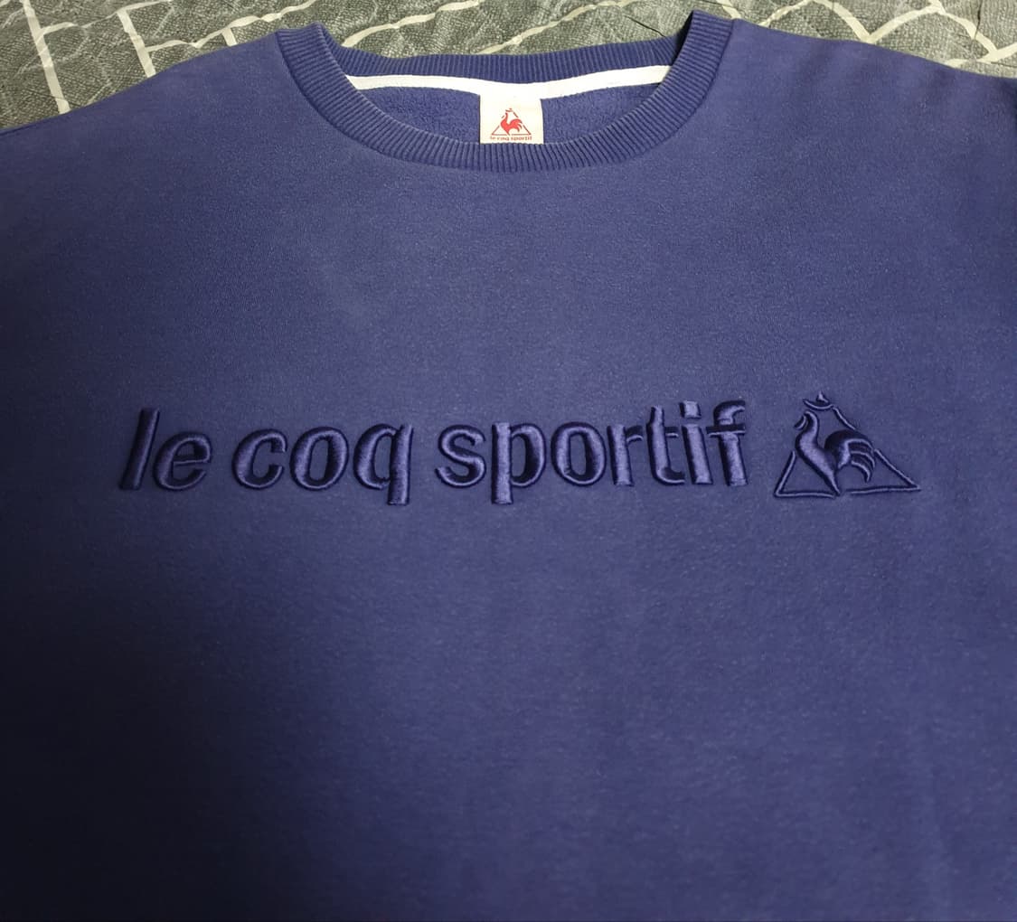 르꼬끄 스탠다드 자수로고 기모맨투맨 퍼플 (XL) 상품이미지2