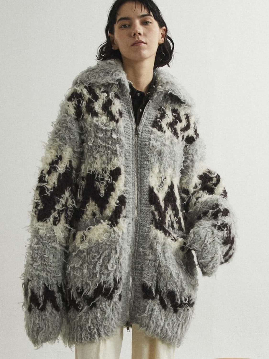 Unfil 언필 울 코위찬 핸드니트 자켓 상품이미지3