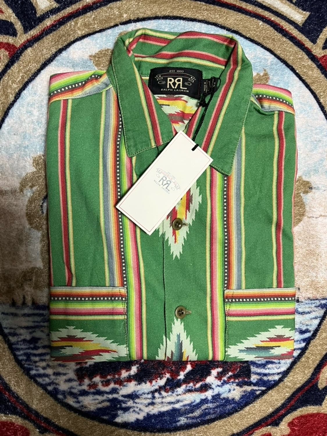 RRL 플래드 저지 캠프셔츠 더블알엘 반팔 상품이미지1
