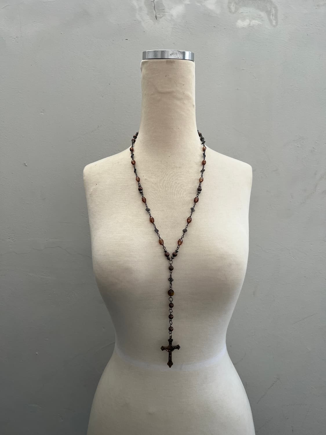 빈티지 롱 드롭 십자가 목걸이 상품이미지5