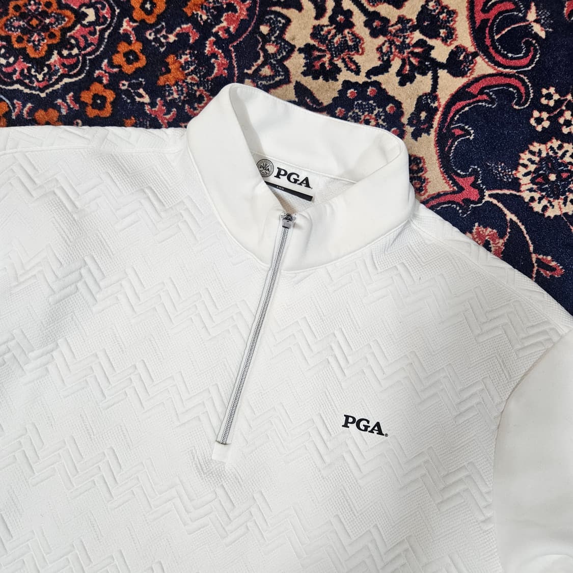 PGA 23fw 자가드 겉기모 하프집업 100size 상품이미지3