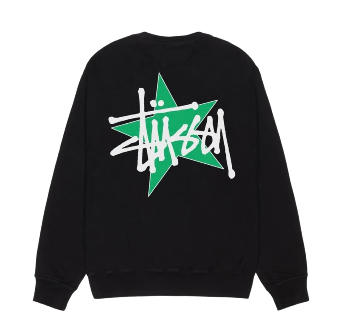 스투시 스타 크루 피그먼트 다이드 블랙 상품이미지1