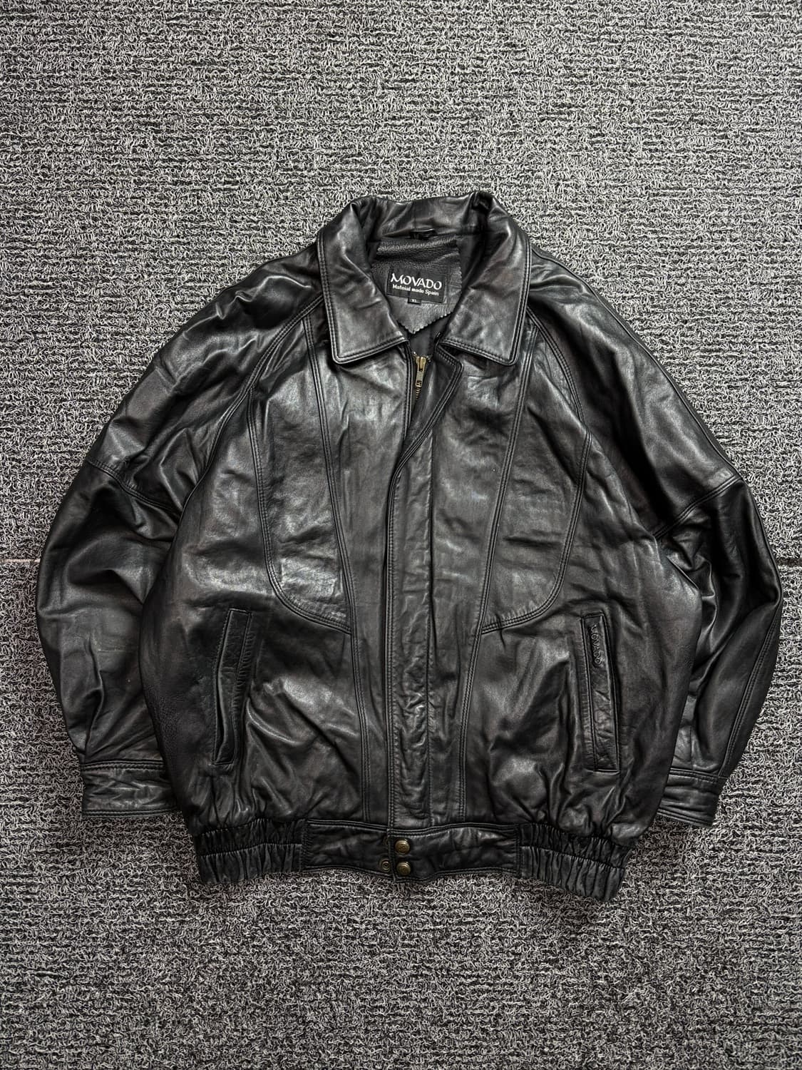 MOVADO 빈티지 아카이브 램스킨 가죽 봄버 자켓 2061 상품이미지2