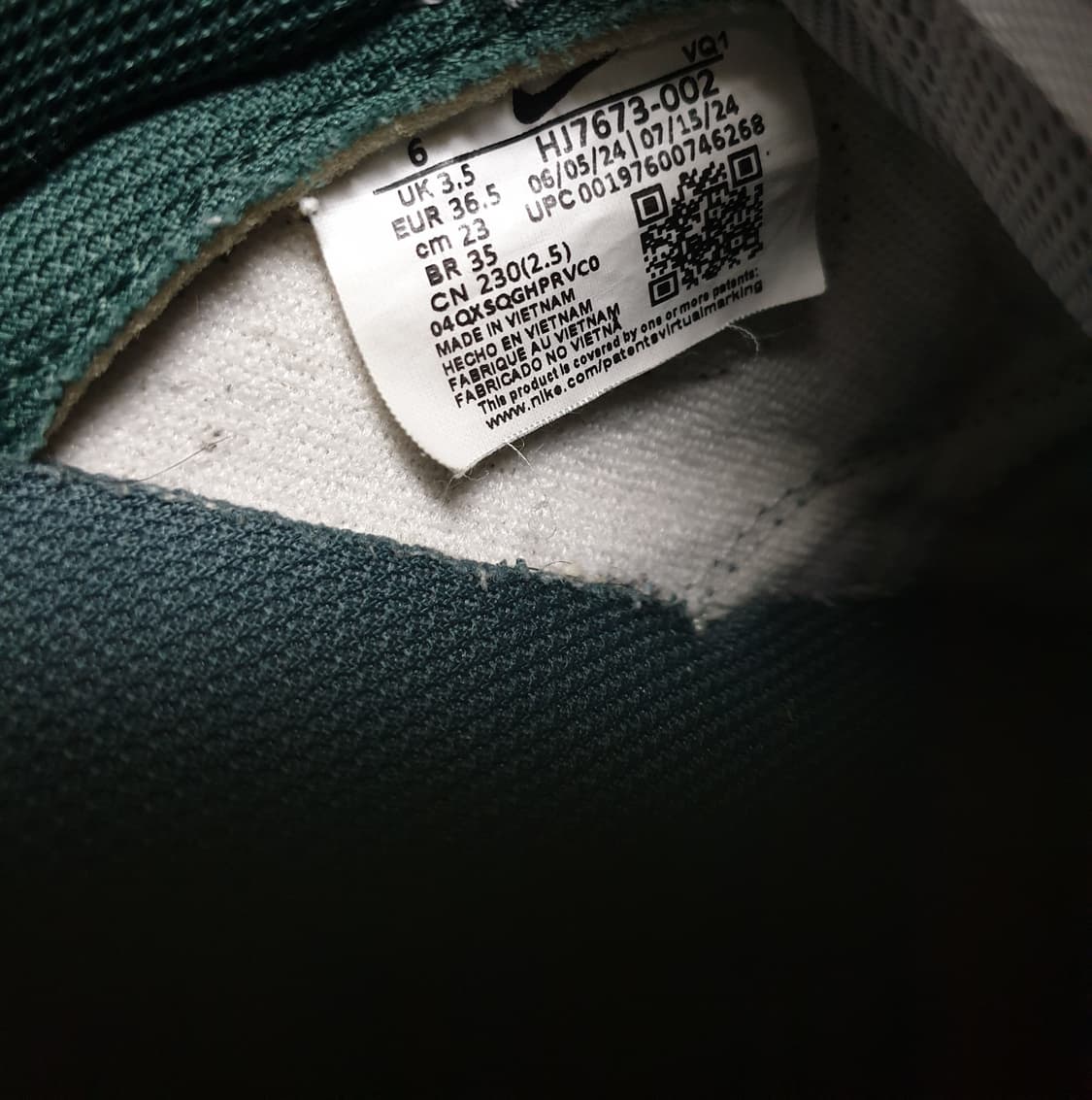 나이키 덩크로우 넥스트 네이처 스웨이드 빈티지 그린 (230) 상품이미지6