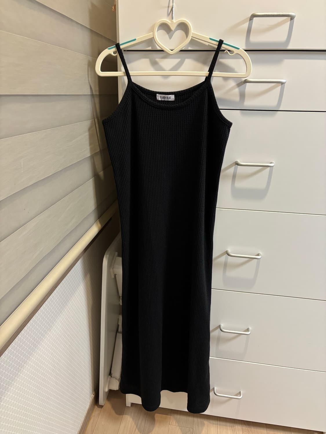 FLASH BLUE 블랙 롱 끈 니트 원피스 상품이미지2