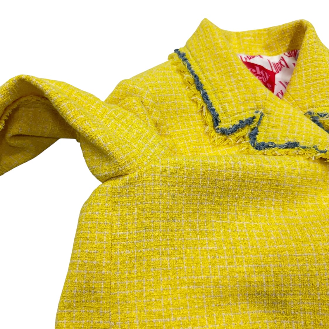 럭키슈에뜨 옐로우 트위드 자켓 36 상품이미지5