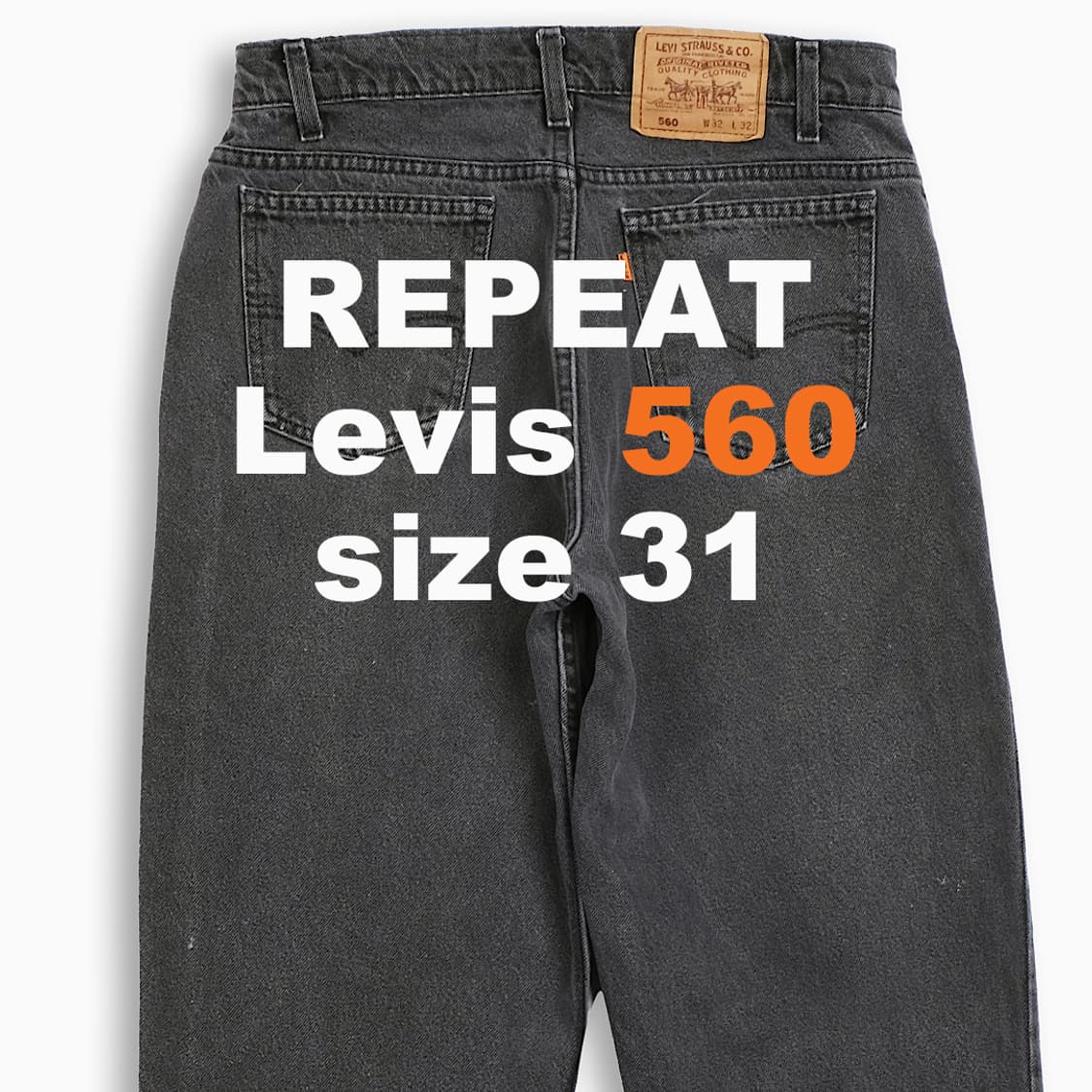 리바이스 560 오렌지탭 흑청 90s USA 31 인치 OR5603209 상품이미지1